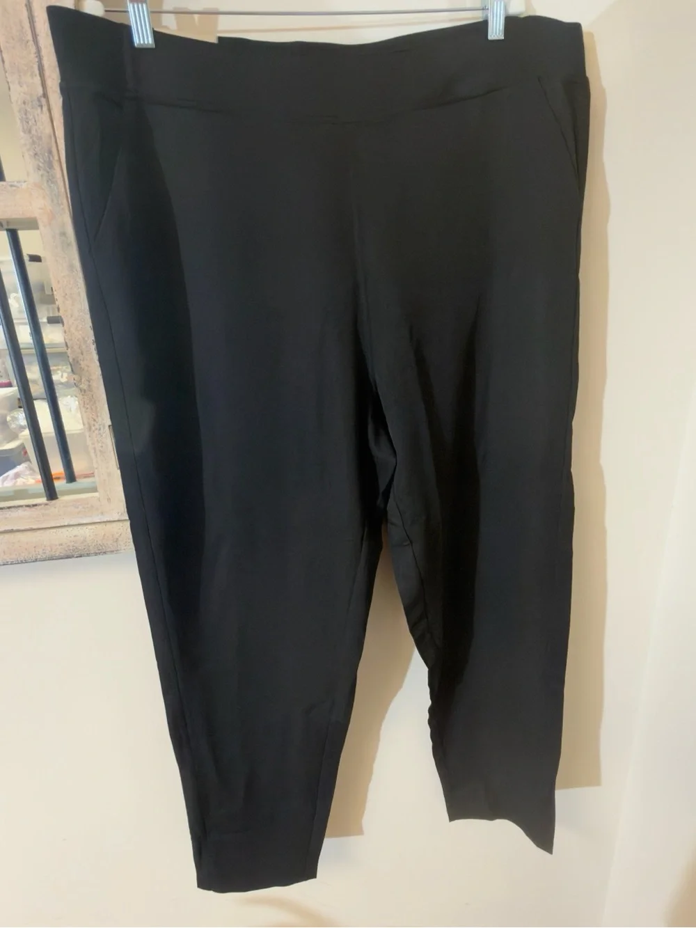 NWT 32 Degrees Cool Black Stretch Pull-On Pants Pockets XXL